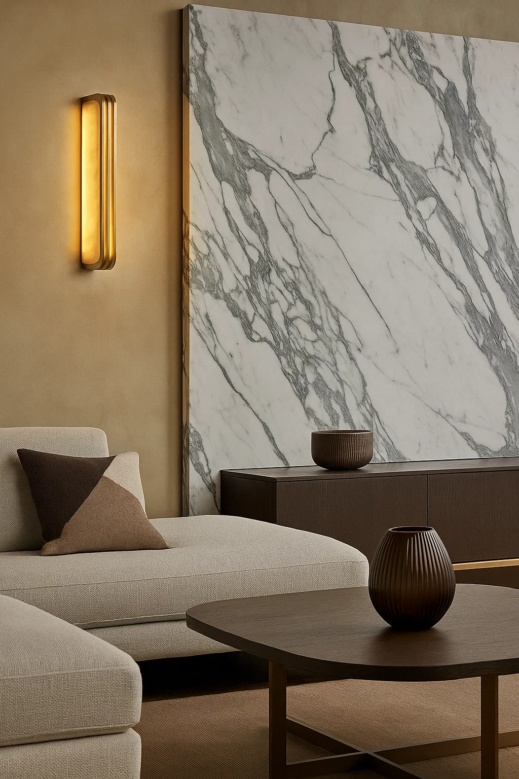 Wall light Lunar W1 Alabaster Spanish Marble LED 12W BRS
