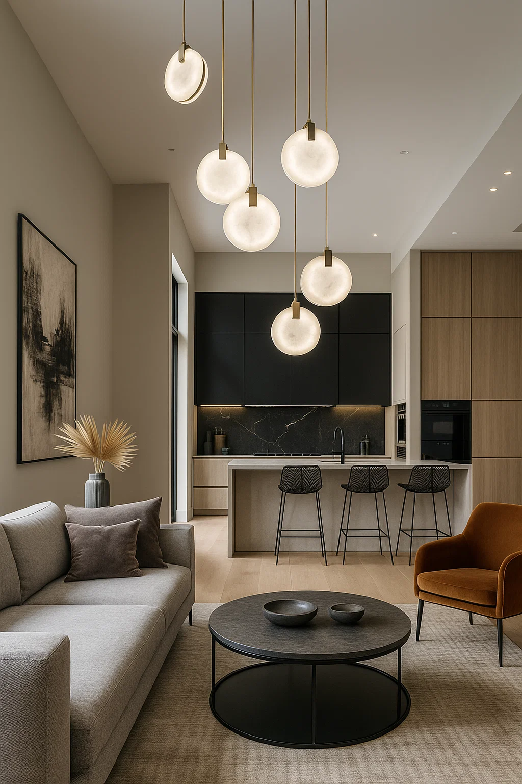 Pendant lamp Villastar 6 Alabaster Spanish Marble LED CCT Dim BRS