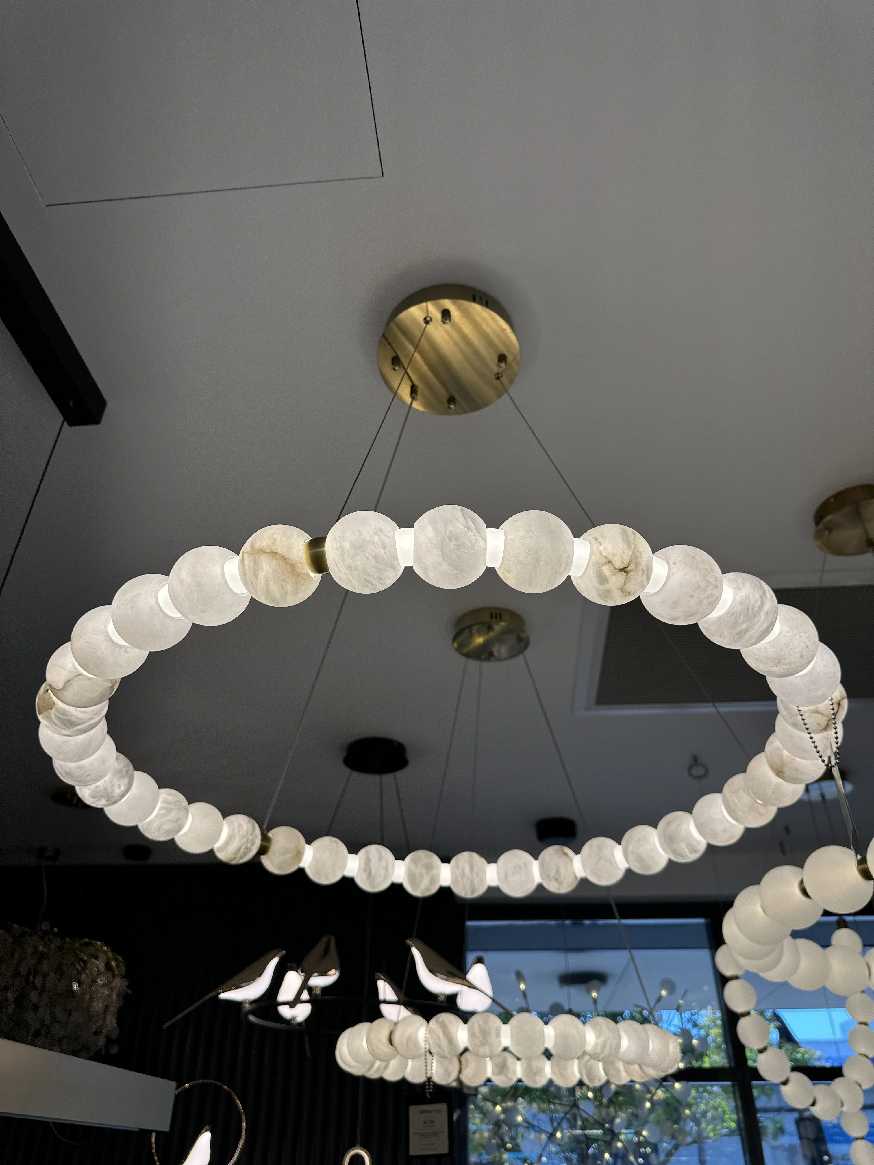 Pendant lamp Coronet Alabaster Spanish Marble D80 LED 48W CCT BRS