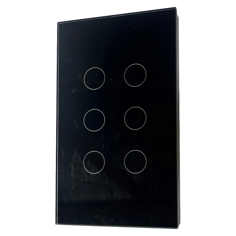 Wall Switch 6 Gang Zigbee Wifi BLK