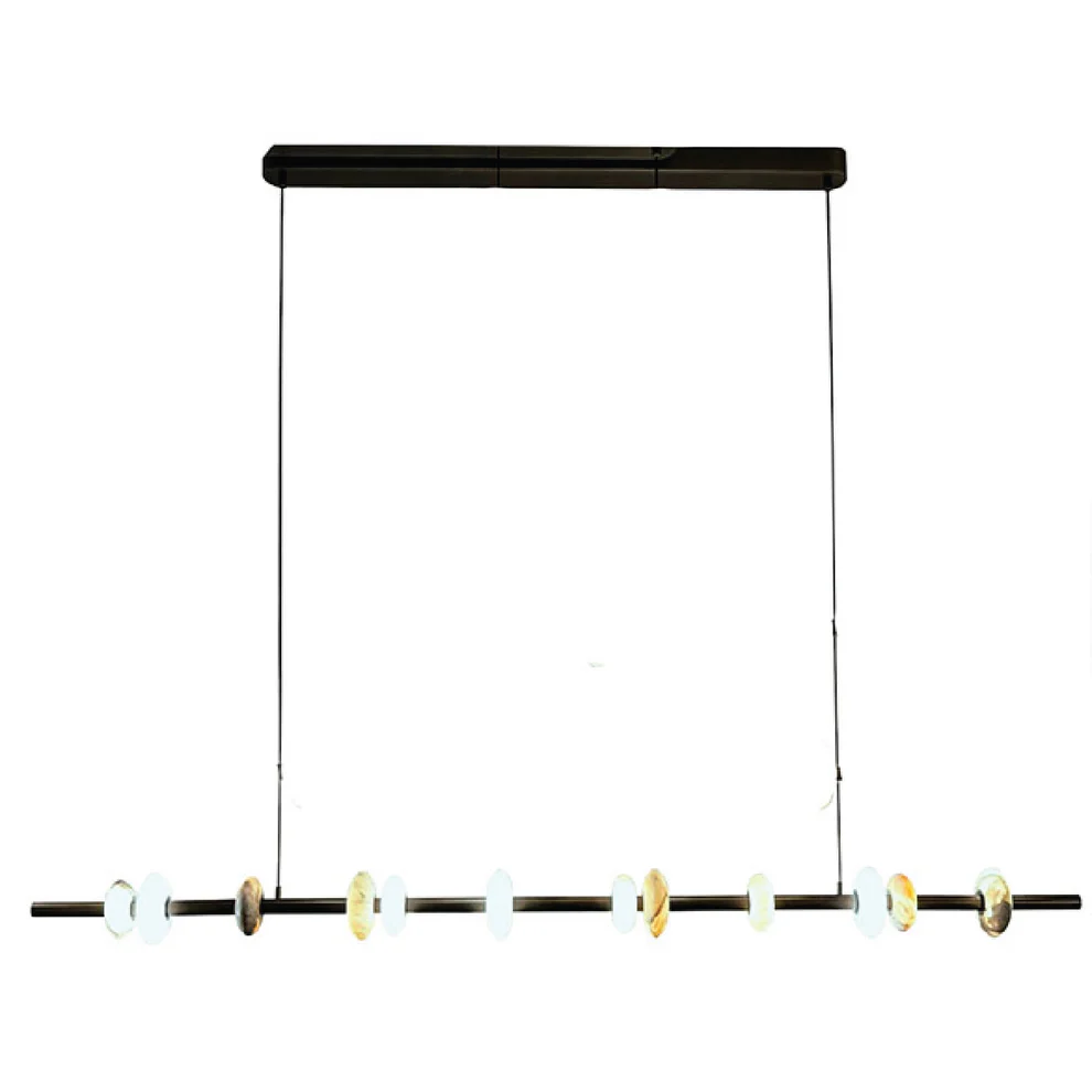 Pendant lamp Hoops Marble LED 35W 3K L180 AB