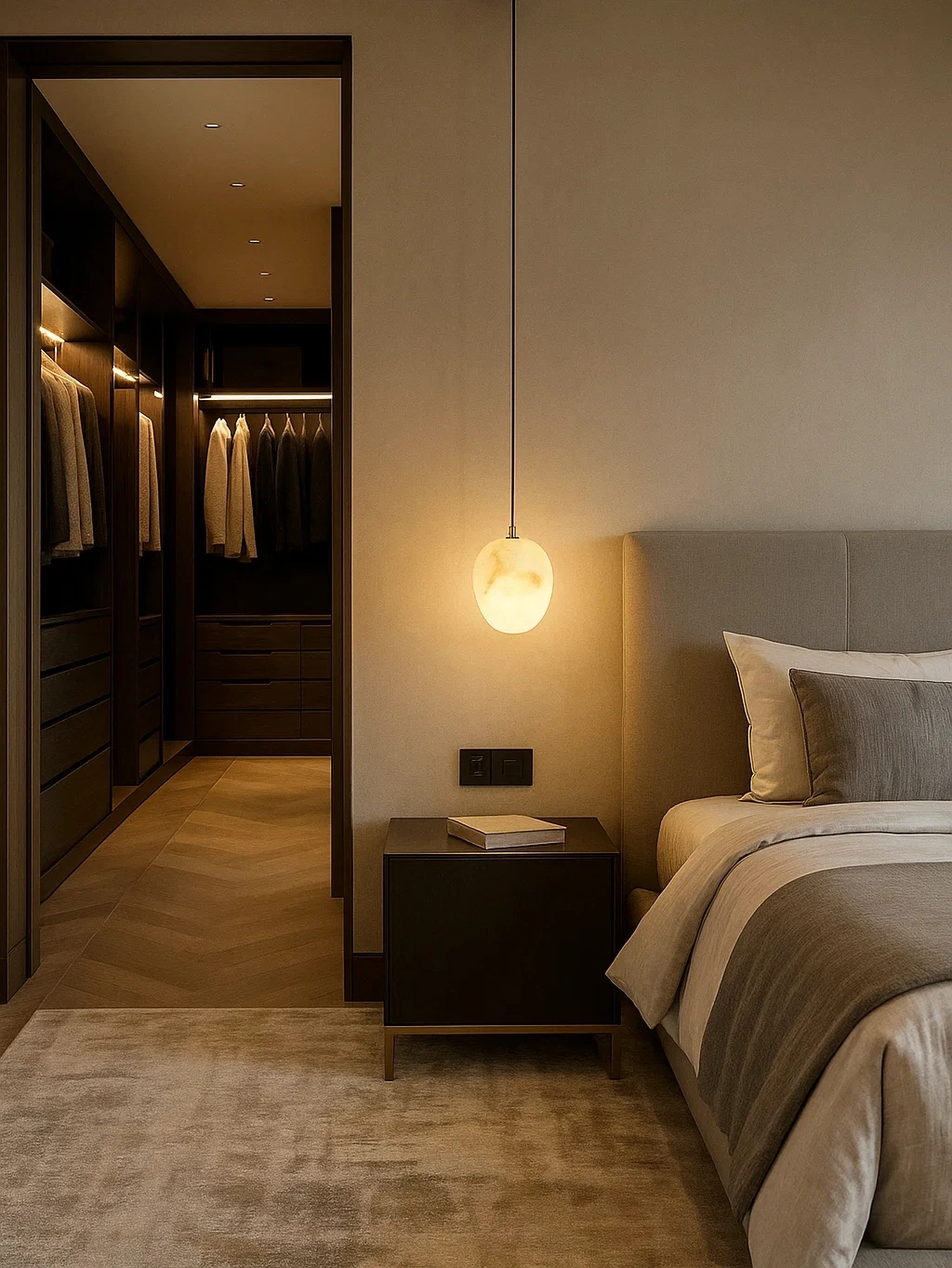 Pendant lamp Ateca P15 Alabaster Spanish Marble G9 BRS