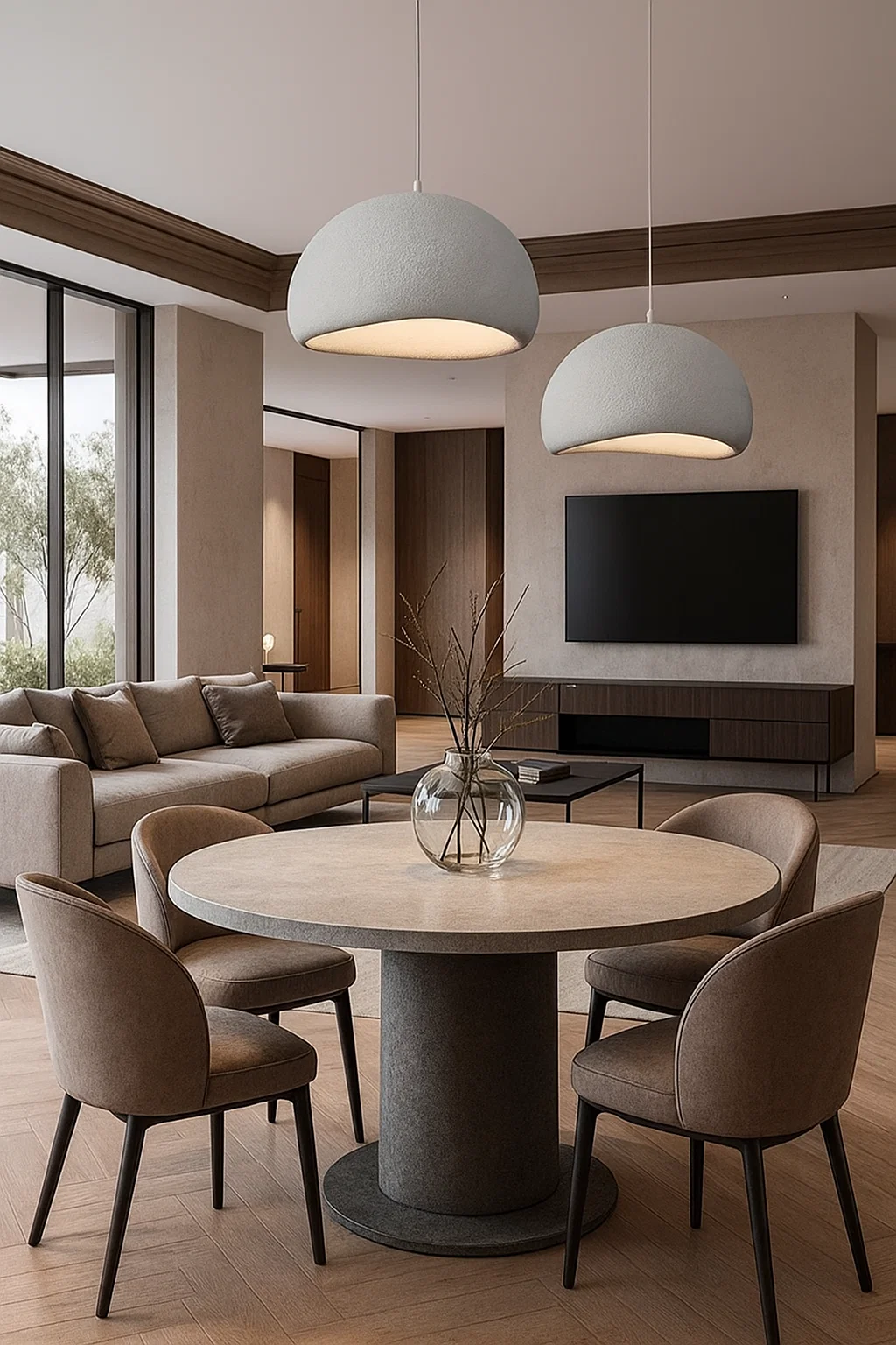 Pendant lamp Emi P45 E27 WHT