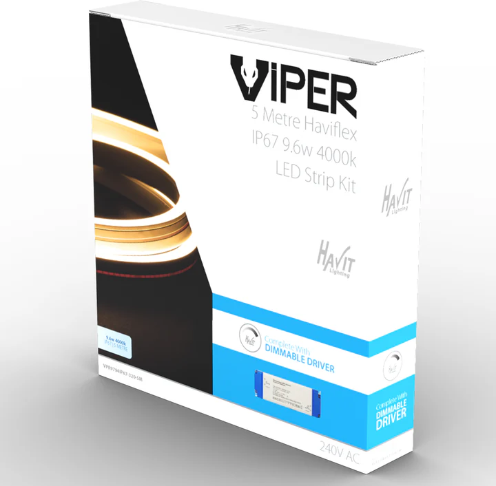 Viper Haviflex 9.6w Per Metre 5m LED Strip kit 4000k