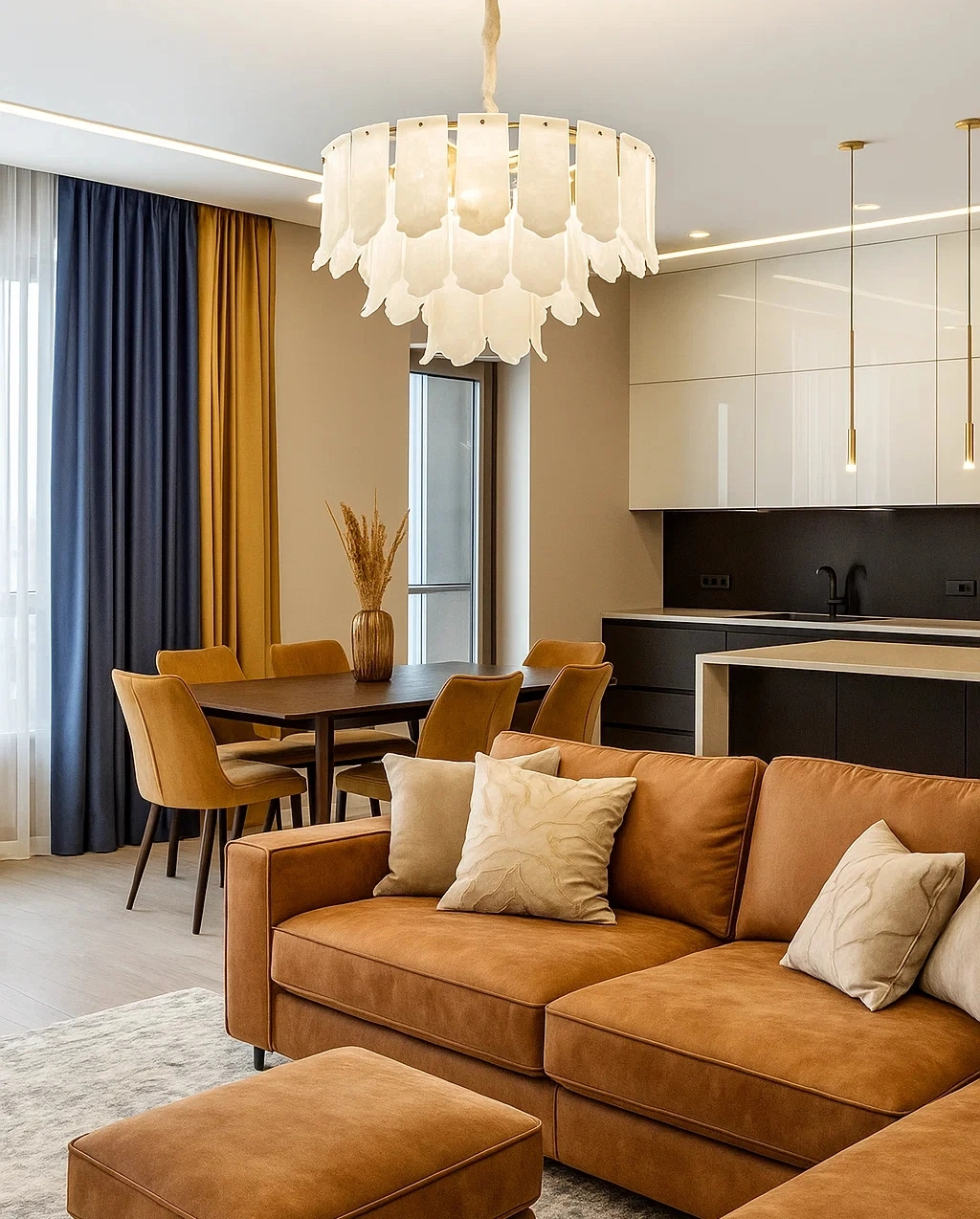 Pendant lamp Farlete S16 Alabaster Spanish Marble D80 BRS