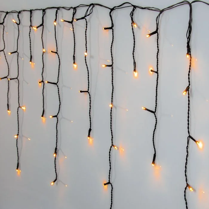 Icicle lights warm white 6m