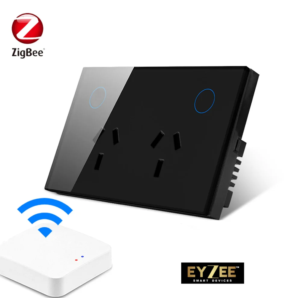 Premium Smart Double Power Point + USB BLK