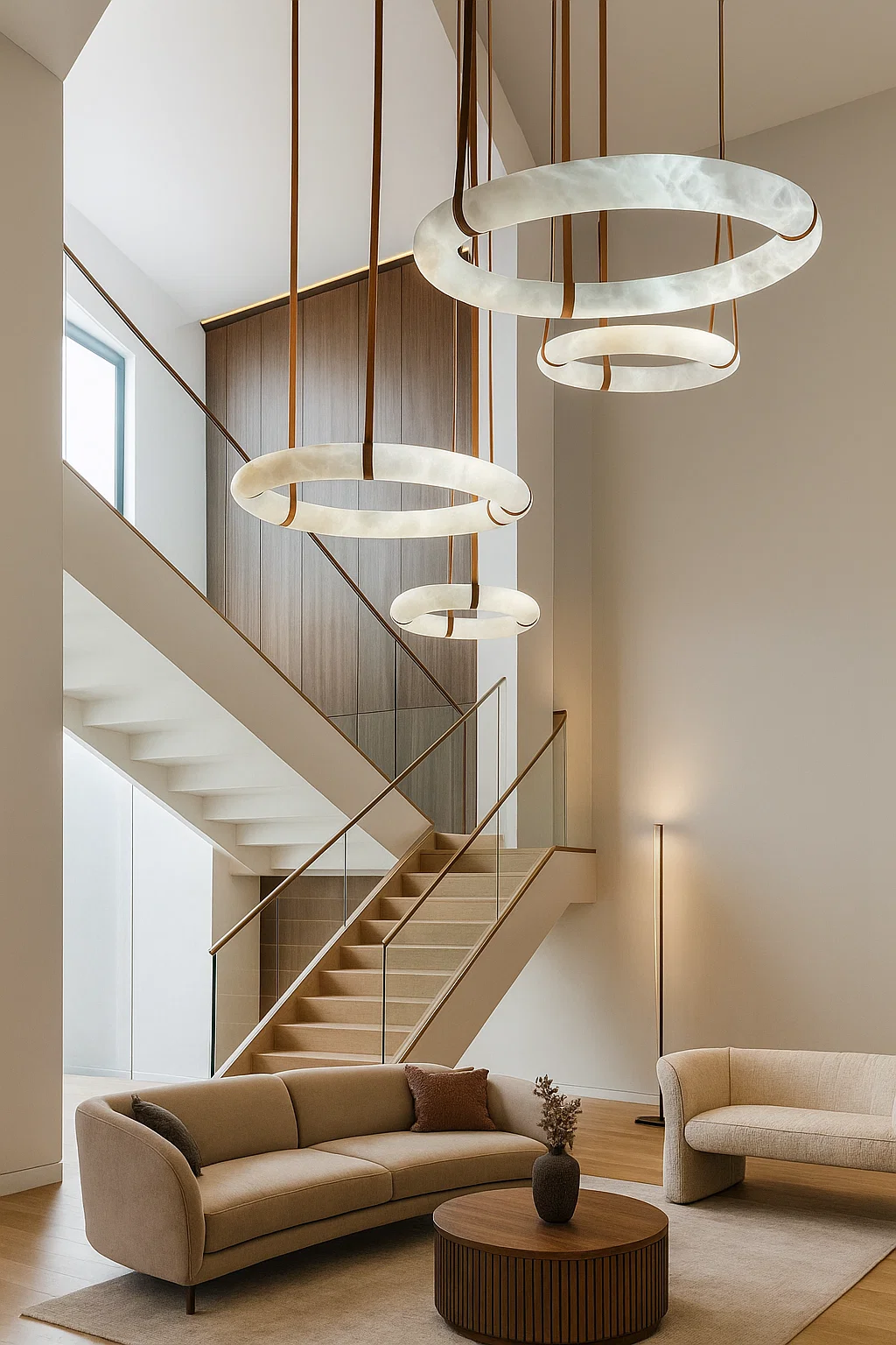 Pendant lamp Calcena D80 Alabaster Spanish Marble LED 50W BRS