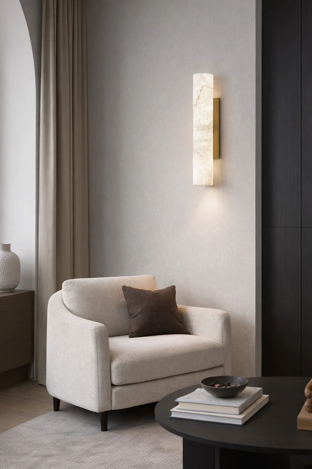 Wall light Lecina Alabaster Spanish Marble LED 12W 3CCT BRS