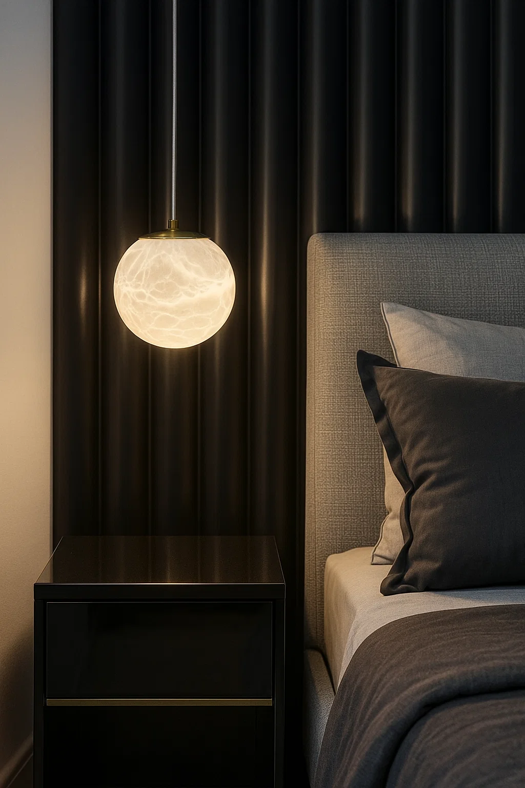 Pendant lamp Molina S1 Alabaster Spanish Marble G9 BRS