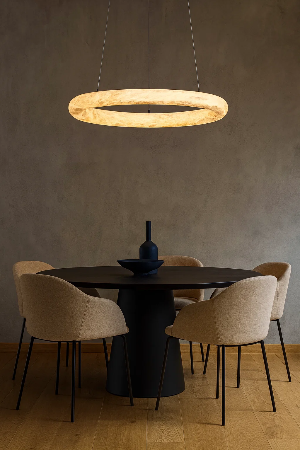 Pendant lamp Aragon P2 Alabaster Spanish Marble LED 40W CCT Remote BRS